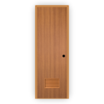 Laminated PVC Door with Louver - Modern Bathroom Door Design 1001 A