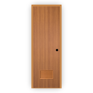 Laminated PVC Door with Louver - Modern Bathroom Door Design 1001 A