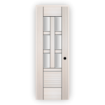 WPC Door with Glass and Laminated Louver - Modern Bathroom Door Design 2011