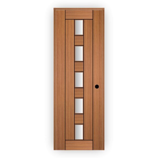 PVC Ultra Door with Glass - Modern Bathroom Door Design 3106