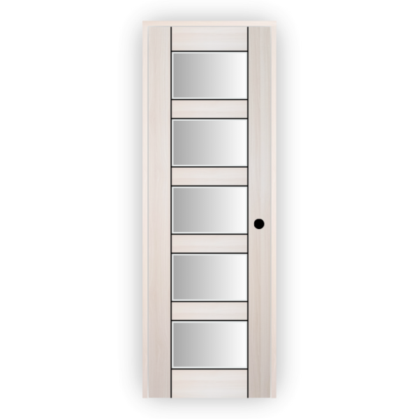 PVC Ultra Door with Glass - Modern Bathroom Door Design 3107